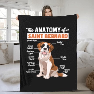 Discover Saint Bernard Fleece Blankets The Anatomy of a Saint Bernard