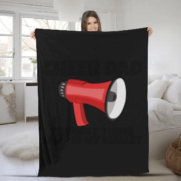 Discover Cheer Dad, The Only Thing I Flip Is My Wallet 5 Fleece Blankets