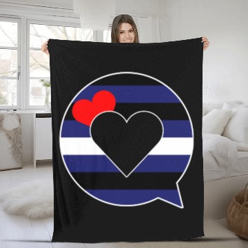 Discover speech bubble - leather fetish gay pride LGBTIQ Fleece Blankets