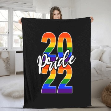 Discover Gay Pride 2022 LGBTIQ Queer Demonstration Fleece Blankets