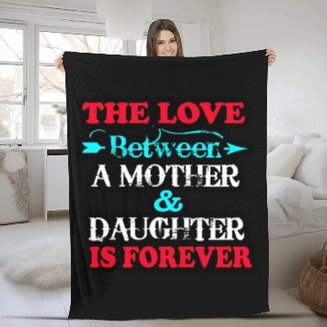 Discover the love between mom and daughter Fleece Blankets