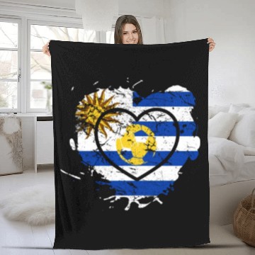 Discover I Love Uruguay, I Love Football Fleece Blankets