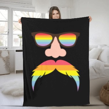 Discover Gay flag color - Pride quote lgbt community Fleece Blankets