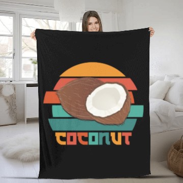 Discover Coconut Delicious Coconuts Fleece Blankets