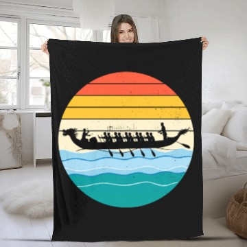Discover Dragon Boat Racing Crew Paddlers Water Sport Fleece Blankets