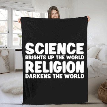 Discover Atheist Atheism Anti Religion Securalism God Sucks Fleece Blankets