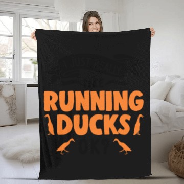 Discover I Just Really Like Running Ducks Fleece Blankets