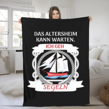 Discover Sailing Sailor Boat Sailing Boat Men's Retirement Fleece Blankets
