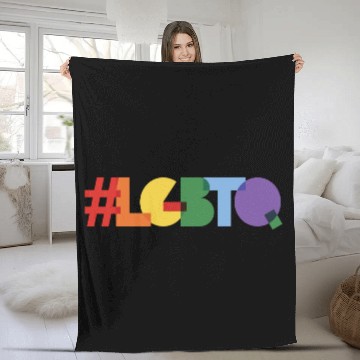 Discover #LGBTQ Rainbow Pride Banner Fleece Blankets