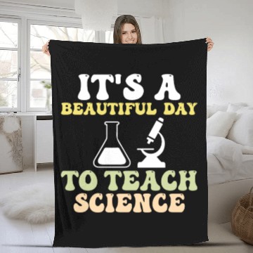 Discover Funny Science Teacher Fleece Blankets