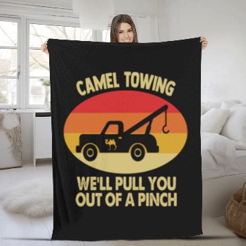 Discover Camel Toe Retro Adult Camel Towing Funny Fleece Blankets