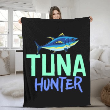 Discover Red Tuna Fish Bluefin Fishing Salad Fleece Blankets