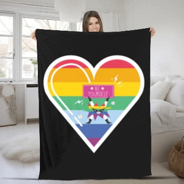 Discover LGBT Pride be yourself Fleece Blankets