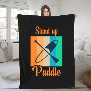 Discover standup paddle Fleece Blankets