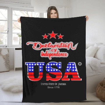 Discover Declaration of Independence 1776 -Independence Day Fleece Blankets