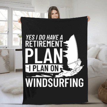 Discover Windsurfing Board Sail Paddle Windsurfer Fleece Blankets