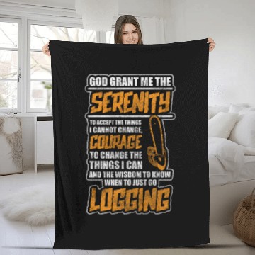 Discover Lumberjack Chainsaw Chainsaw Fleece Blankets