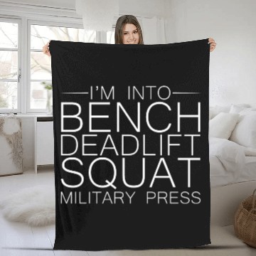 Discover I'm Into BDSM Bench Squat Deadlift Military Press8 Fleece Blankets