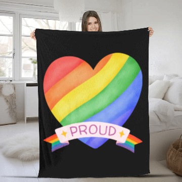 Discover Prod rainbow pride Fleece Blankets
