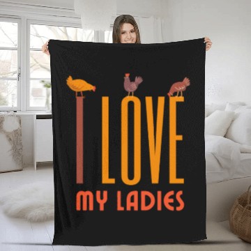 Discover I love my ladies | Backyard chicken farmer Fleece Blankets