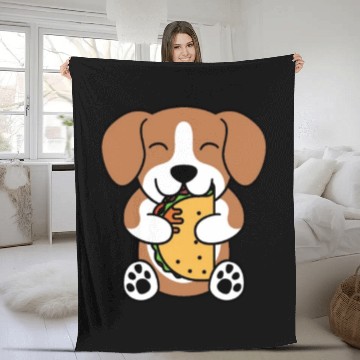 Discover Beagle Taco Lover Fleece Blankets