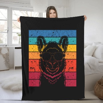 Discover Retro Llama Alpaca Lover Birthday Llamas Fleece Blankets