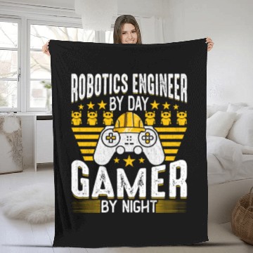 Discover Robotics Engineer - Robotics Engineering Gamer Fleece Blankets