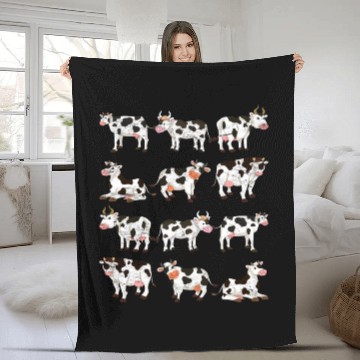 Discover Cow Fleece Blankets