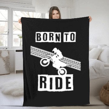 Discover motorcycle riding Fleece Blankets summer badass born to ride