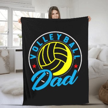 Discover Volleyball Daddy Volleyball Dad Fleece Blankets
