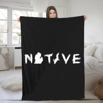 Discover Michigan Native Great Lakes Pride Fleece Blankets