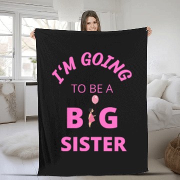 Discover I'm going to be a big sister Fleece Blankets