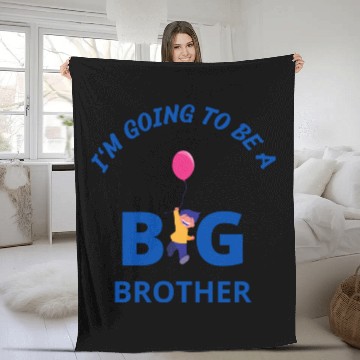Discover i am going to be a big brother Fleece Blankets