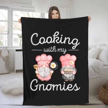 Discover Cooking Gnomes Women Chef Gnome Lover Fleece Blankets