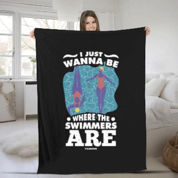 Discover To swim Fleece Blankets