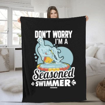 Discover Swimming lifeguard swimming course outdoor pool gi Fleece Blankets