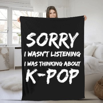 Discover Funny Korean Fashion K-pop Music Lover Fleece Blankets