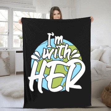 Discover Earth Im With Her Awareness Fleece Blankets