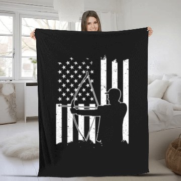 Discover Patriotic Traditional Archery Hunting USA Flag Fleece Blankets