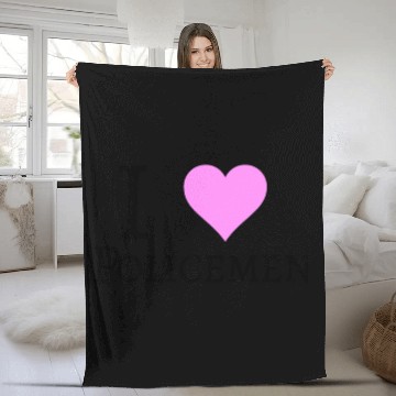 Discover I Heart Policemen (I Love Policemen) Fleece Blankets