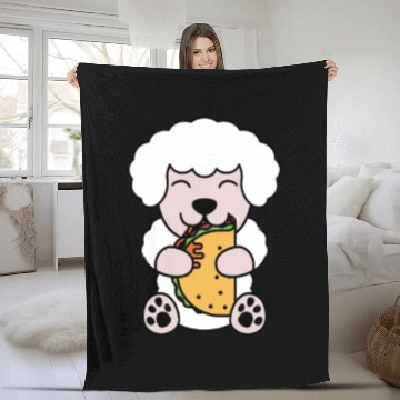 Discover Poodle Taco Lover Fleece Blankets