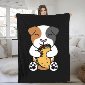 Discover Guinea Pig Taco Lover Fleece Blankets