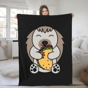 Discover Hedgehog Taco Lover Fleece Blankets