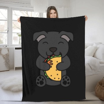 Discover Staffordshire Bull Terrier Taco Lover Fleece Blankets