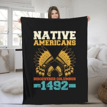 Discover Anti Columbus Day Fleece Blankets