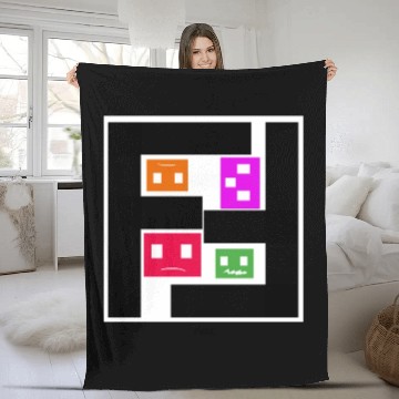 Discover Geometric Cubes In Game - multi-sided cubes Fleece Blankets