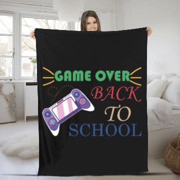 Discover Game Over Back To School Fleece Blankets