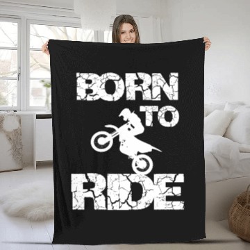 Discover motorcycle riding Fleece Blankets summer badass born to ride