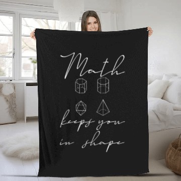 Discover Math Keeps You In Shape 4 Fleece Blankets