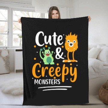 Discover Monster Scary Little Brother Big Sister Fleece Blankets